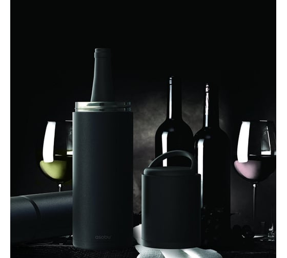 Стальной термоконтейнер для вина Asobu Vin blanc portable wine chiller VPB1 silver