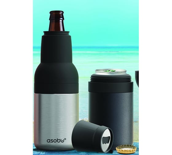 Стальной термоконтейнер для банок и бутылок Asobu Frosty to 2 go chiller FC2G silver