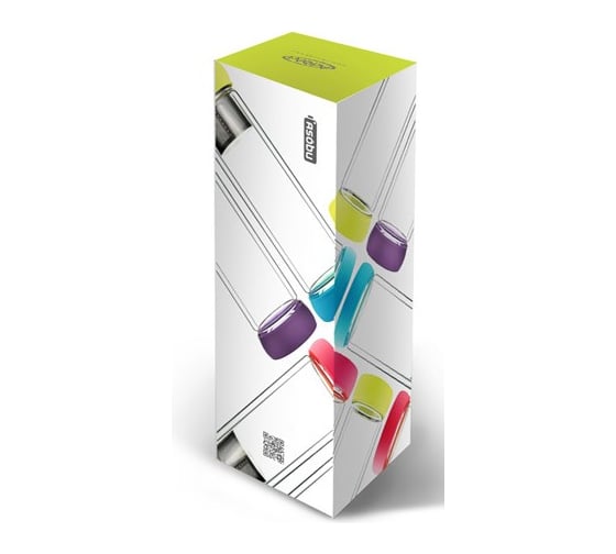 Термобутылка Asobu Twin lid 0.4 л, желтая/фиолетовая TWG1 lime-purple