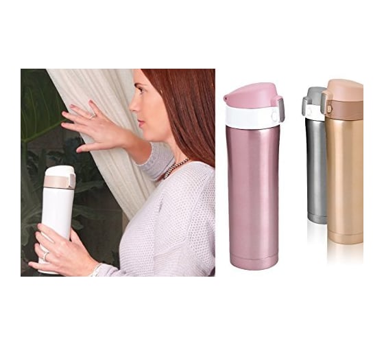 Термокружка Asobu Diva cup 0.45 л, розовая V600 pink-white