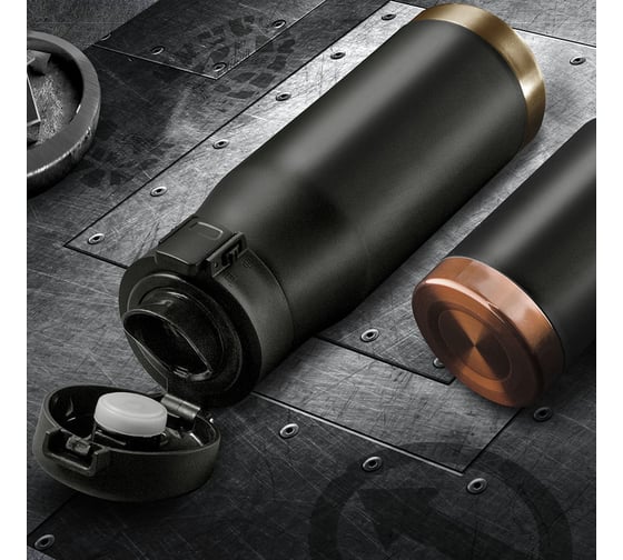 Термокружка Asobu Liberty canteen 0.5 л, черная/медная LC17 black-copper