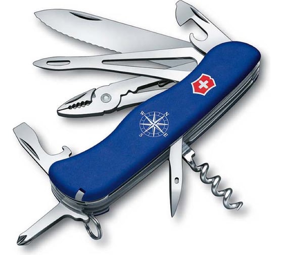 Швейцарский нож синий с чехлом и темляком Victorinox Skipper 0.9093.2WS