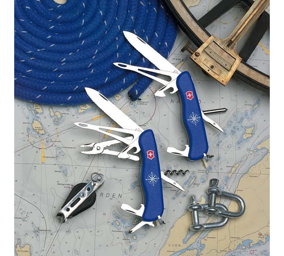 Швейцарский нож синий с чехлом и темляком Victorinox Skipper 0.9093.2WS