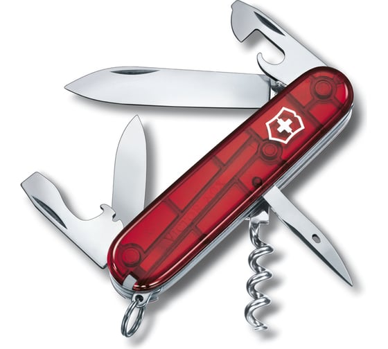 Швейцарский нож красный прозрачный Victorinox Spartan 1.3603.T 1