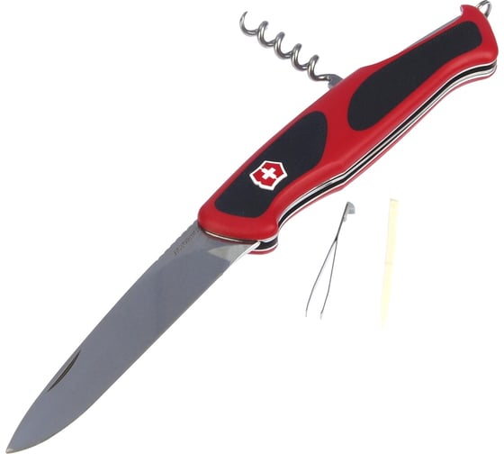 Нож Victorinox RangerGrip 55 130 мм, 12 функций, красный 0.9563.C
