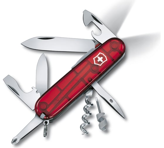 Швейцарский нож красный полупрозрачный Victorinox Spartan 1.7804.T