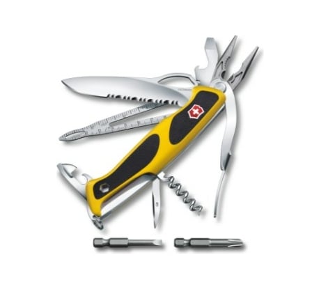 Нож Victorinox RangerGrip Boatsman 0.9798.MWC8 130 мм, 21 функция, желтый