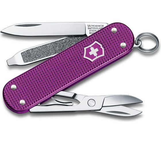 Нож-брелок Victorinox Classic Alox 0.6221.L16 58 мм, 5 функций, фиолетовый 1