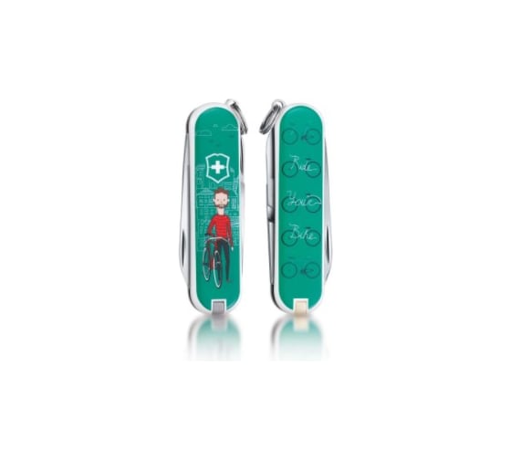 Нож-брелок Victorinox Classic LE 2015 0.6223.L1508 58 мм, 7 функций, Ride your Bike