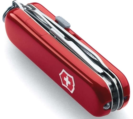 Нож-брелок Victorinox Classic Midnite Manager красный, 58 мм, 10 функций, 0.6366