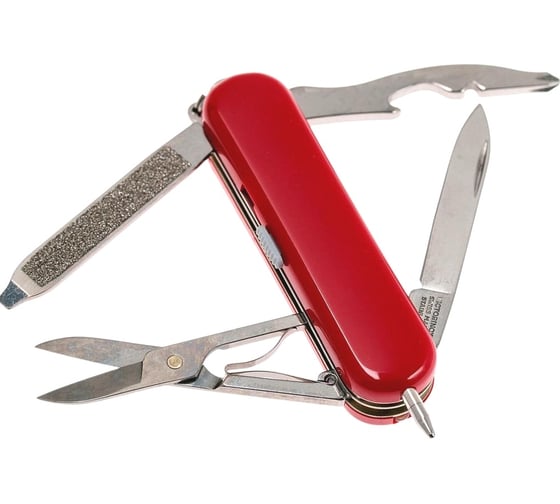 Нож-брелок Victorinox Classic Midnite Manager красный, 58 мм, 10 функций, 0.6366
