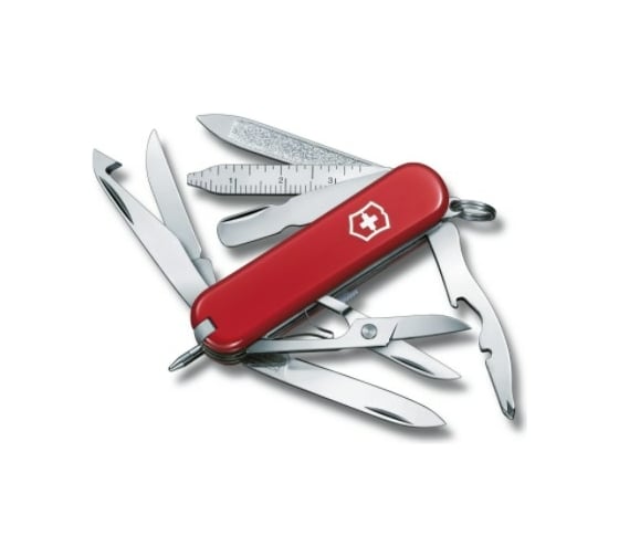 Нож-брелок Victorinox Classic MiniChamp 0.6385, 58 мм, 16 функций, красный