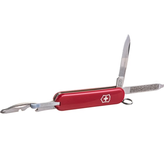 Нож-брелок Victorinox Classic Rally 0.6163 58 мм, 9 функций красный