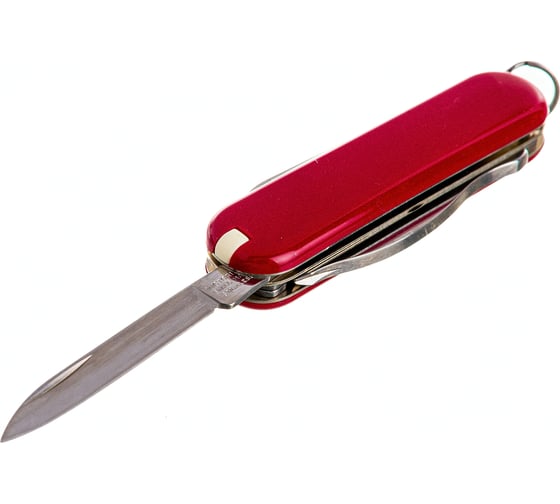 Нож-брелок Victorinox Classic Rambler 0.6363, 58 мм, 10 функций, красный