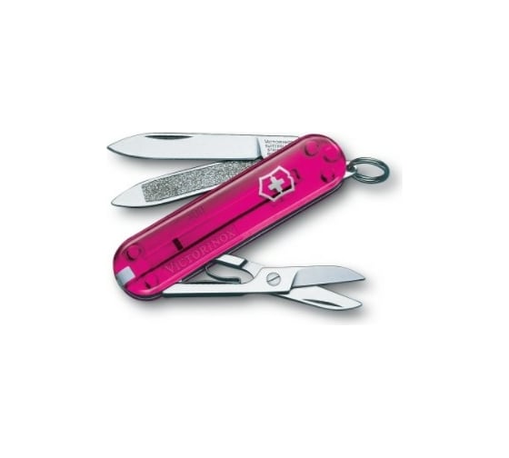 Нож-брелок Victorinox Classic Rose Edition 0.6203.T5 58 мм 7 функций, розовый полупрозрачный 1