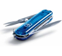 Нож-брелок Victorinox Classic Signature 0.6225.T2 58 мм, 7 функций, синий полупрозрачный