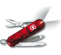 Нож-брелок Victorinox Classic SwissLite 0.6228.T, 58 мм, 7 функций, красный полупрозрачный
