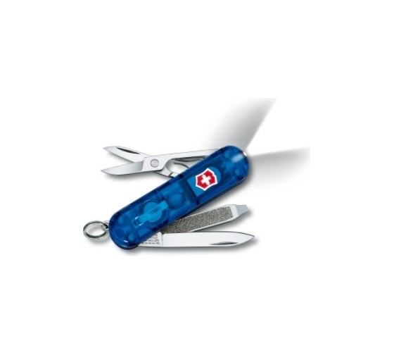 Нож-брелок Victorinox Classic SwissLite 0.6228.T2 58 мм, 7 функций, синий полупрозрачный 1