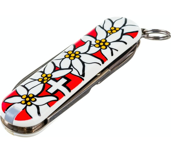 Нож-брелок Victorinox Classic 0.6203.840 58 мм, 7 функций, Edelweiss