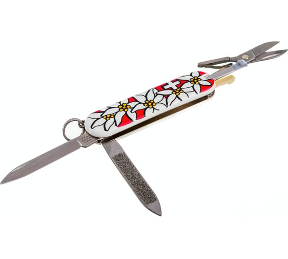 Нож-брелок Victorinox Classic 0.6203.840 58 мм, 7 функций, Edelweiss