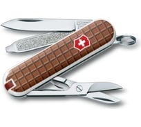 Нож-брелок Victorinox Classic 0.6223.842 58 мм, 7 функций, The Chocolate