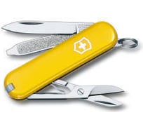 Нож-брелок Victorinox Classic 0.6223.8 58 мм, 7 функций, желтый