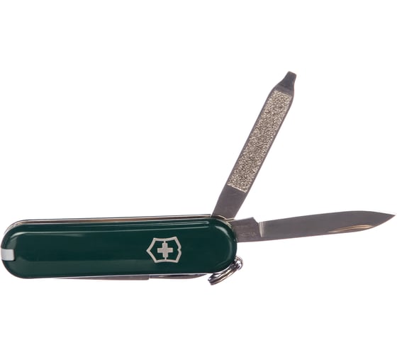 Нож-брелок Victorinox Classic 0.6223.4 58 мм, 7 функций, зеленый