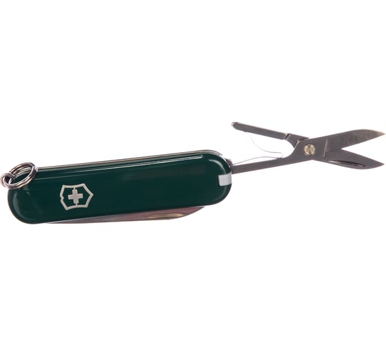 Нож-брелок Victorinox Classic 0.6223.4 58 мм, 7 функций, зеленый