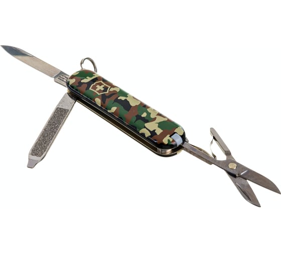 Нож-брелок Victorinox Classic 0.6223.94, 58 мм, 7 функций, камуфляжный