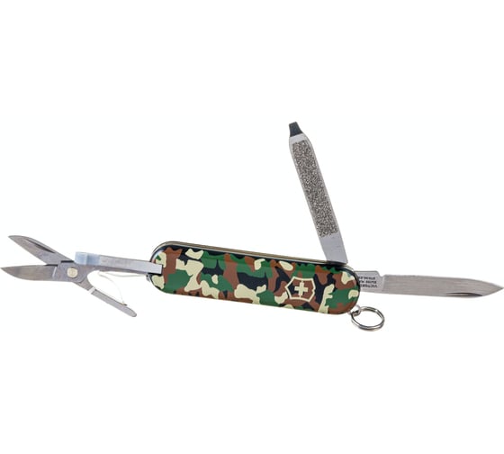 Нож-брелок Victorinox Classic 0.6223.94, 58 мм, 7 функций, камуфляжный