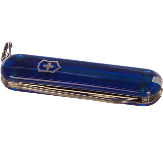 Нож-брелок Victorinox Classic 0.6223.T2 58 мм, 7 функций, синий полупрозрачный