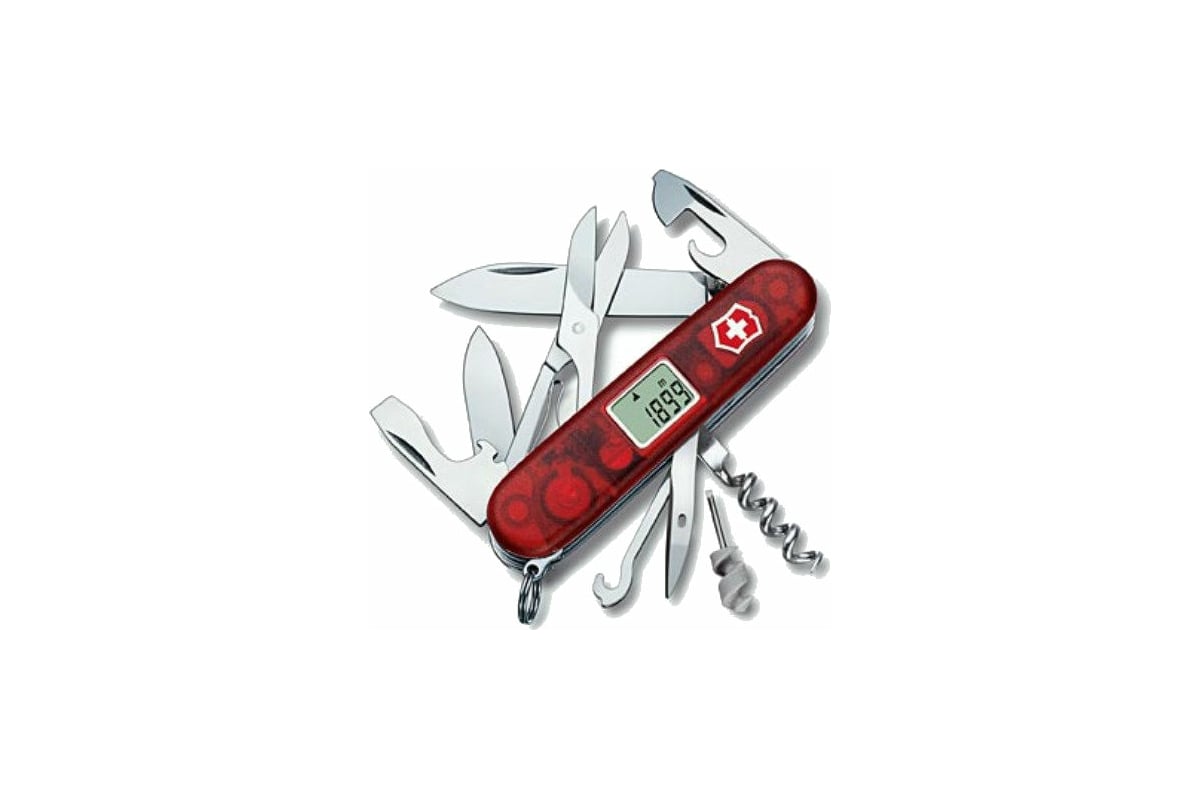 Швейцарский нож красный полупрозрачный Victorinox Traveller 1.3705.AVT