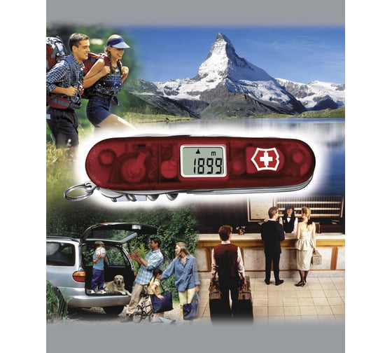 Швейцарский нож красный полупрозрачный Victorinox Traveller 1.3705.AVT