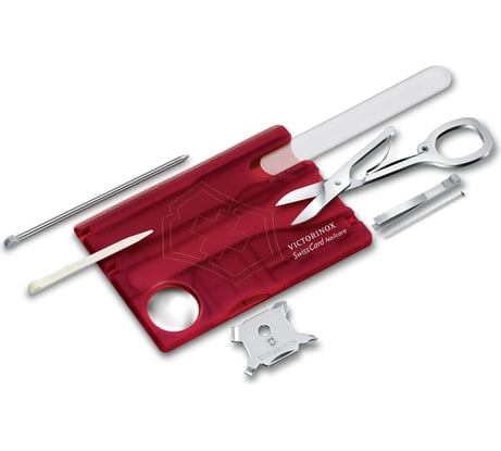 Швейцарская карточка Victorinox SwissCard Nailcare 0.7240.T красная