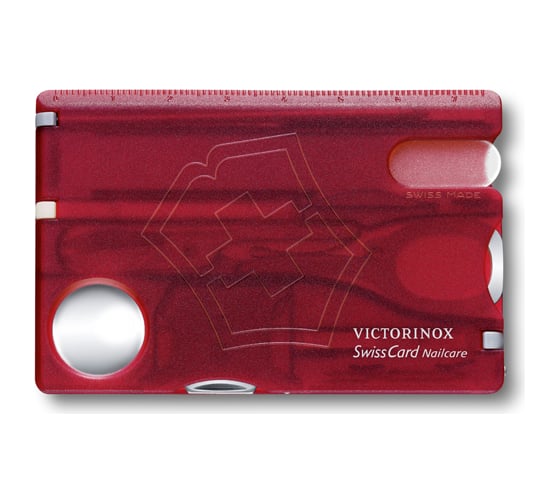 Швейцарская карточка Victorinox SwissCard Nailcare 0.7240.T красная
