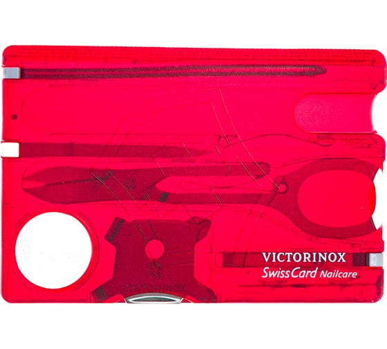 Швейцарская карточка Victorinox SwissCard Nailcare 0.7240.T красная