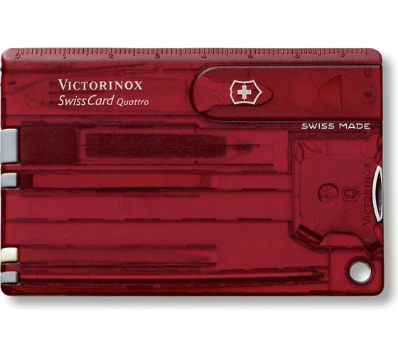 Швейцарская карточка Victorinox SwissCard Quattro Ruby 0.7200.T красная