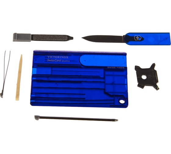 Швейцарская карточка Victorinox SwissCard Quattro Sapphire 0.7222.T2 синяя