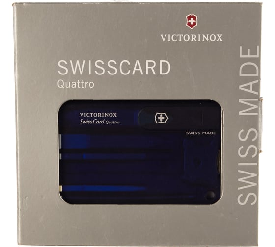 Швейцарская карточка Victorinox SwissCard Quattro Sapphire 0.7222.T2 синяя
