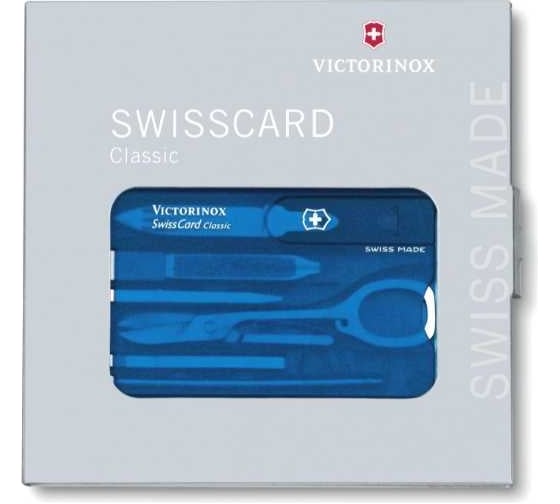 Швейцарская карточка Victorinox SwissCard Sapphire 0.7122.T2 синяя