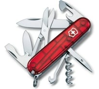 Швейцарский нож Victorinox Climber 1.3703.T полупрозрачный красный 15641732