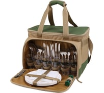 Сумка-холодильник Арктика 22 л, зеленая 4100-6-GN пикниковый набор 6 чел.