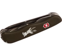 Швейцарский нож Victorinox Hunter OD 0.8873.4 111 мм, 12 функций, зеленый