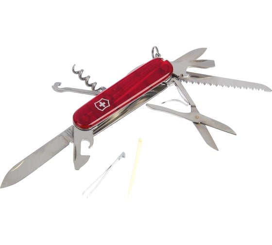 Швейцарский нож Victorinox Huntsman полупрозрачный красный 1.3713.T