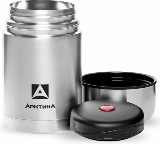 Термос для еды Арктика 0,5 л. с супер-широким горлом в чехле, стальной, 301-500А