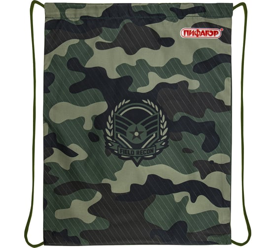 Мешок для обуви Пифагор 1 отделение, 42x34 см, military 271599