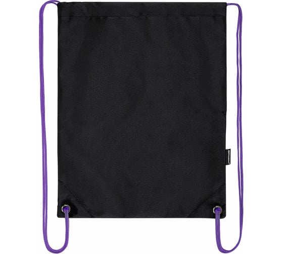 Мешок для обуви BRAUBERG плотный, карман на молнии, подкладка, 43x33 см, neon purple 271626