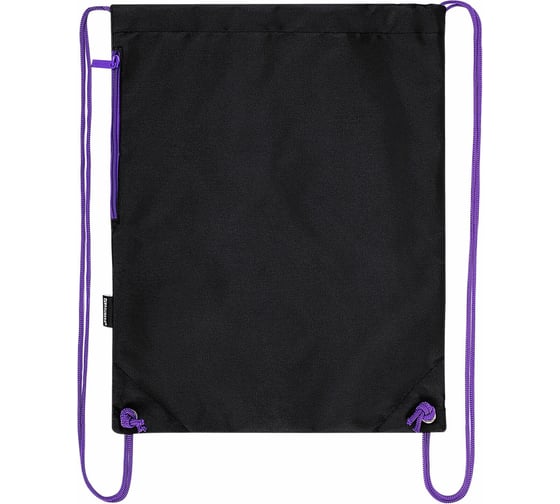 Мешок для обуви BRAUBERG плотный, карман на молнии, подкладка, 43x33 см, neon purple 271626