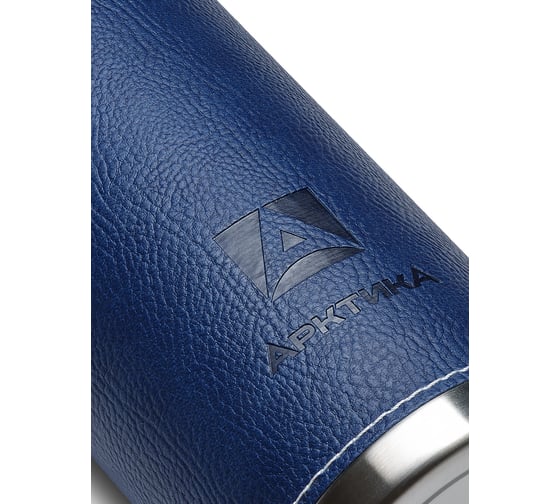 Термос с узким горлом Арктика оплетка из экокожи, 1 л 108-1000-BL синий