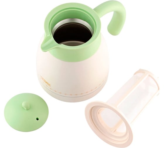 Кувшин-термос со стальной колбой THERMOS TGR-601HBG Carafe 0.6 л, белый 433190